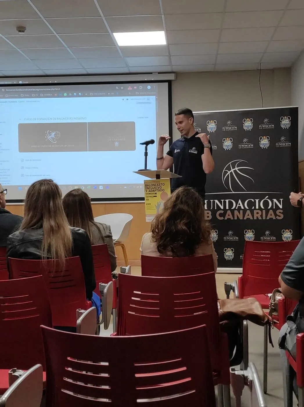 Jorge Pastor en una formación de la Fundación CB Canarias