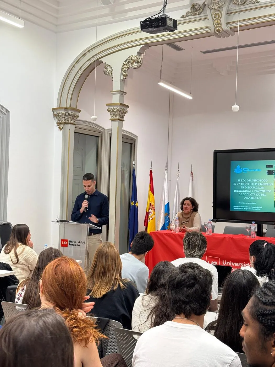 Jorge Pastor en un acto en la Universidad Europea de Canarias